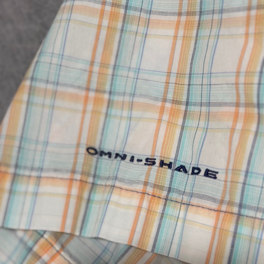 Columbia PFG Super Bonehead Mens XL Plaid Short Sleeve Fishing Shirt FM7272 - Picture 8 of 10